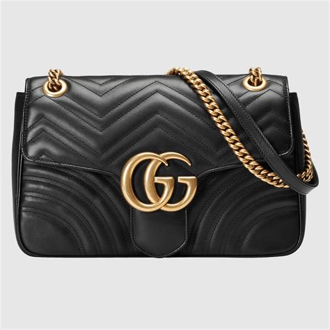 gucci new gg marmont medium leather shoulder bag|Gucci Marmont bag small size.